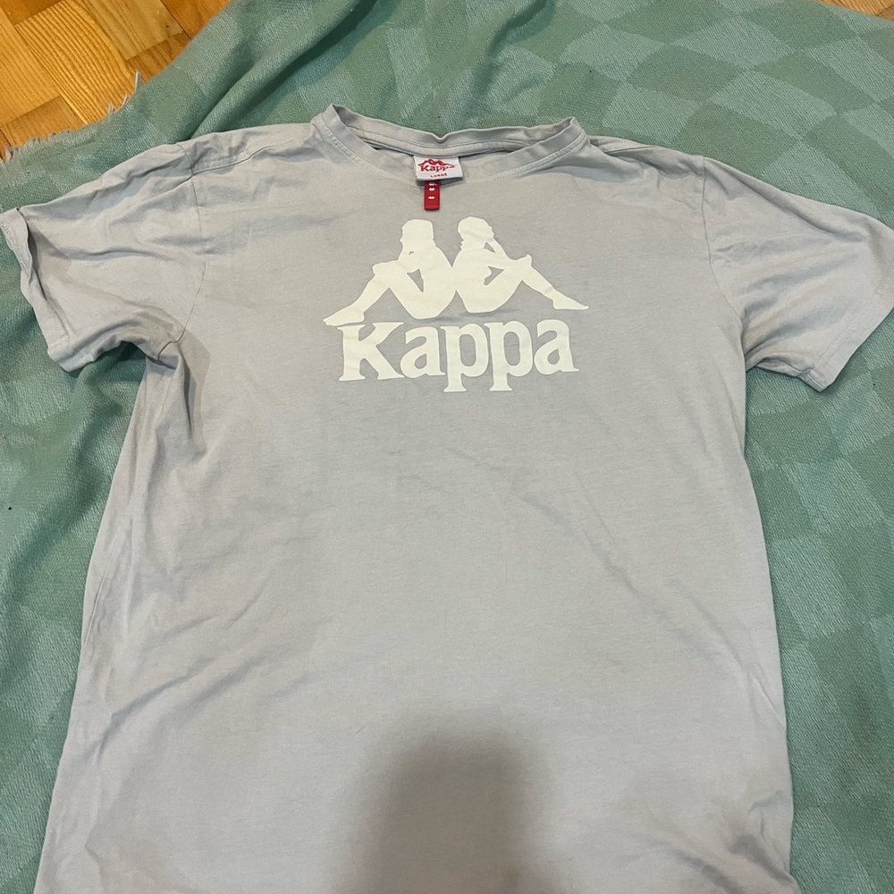 Kappa Light Gray Tee with White Logo